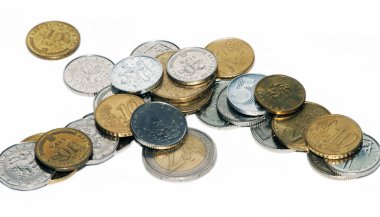 Various coins clipart