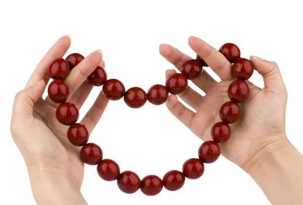 Red beads — Stock Photo, Image