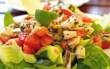 Seafood salad clipart