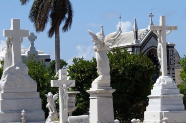 Graveyard in caribbean clipart