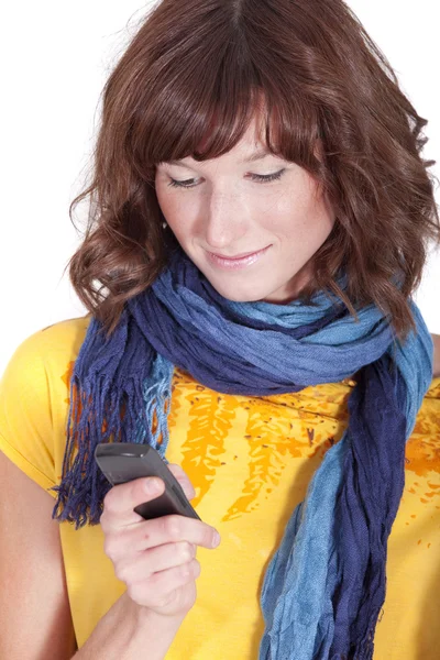 Woman reading sms — Stock Photo, Image