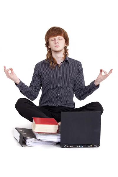 Mediterar student — Stockfoto