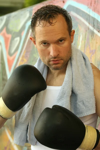 Портрет чоловіка боксера — стокове фото