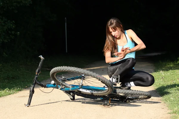 stock image Crash from bike