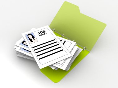 Folder with job profiles clipart