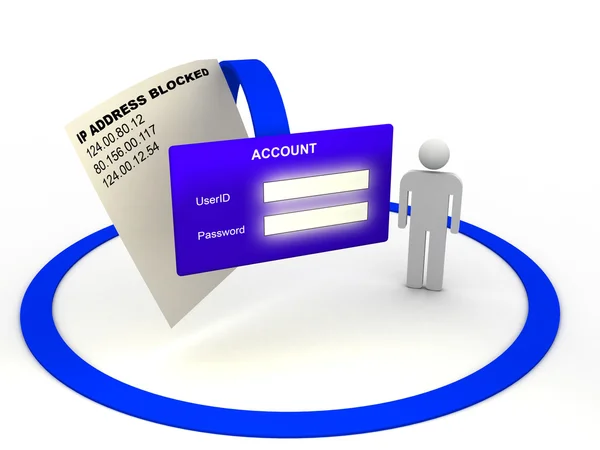 Account met wachtwoord — Stockfoto