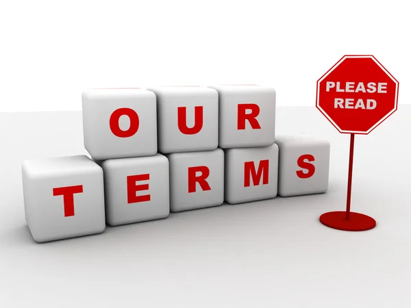 stock image Our terms