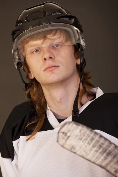Portrait of ice hockey player — Stock Photo, Image