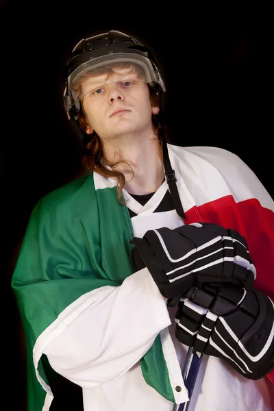 Italienischer Eishockeyspieler — Stockfoto