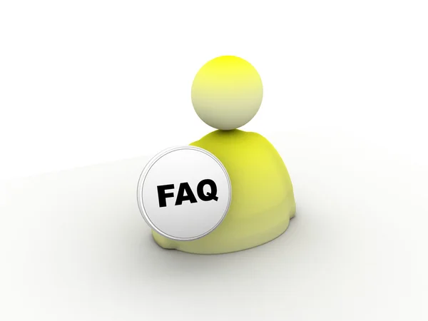 Faq icon — Stock Photo, Image