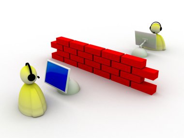 Firewall protected clipart