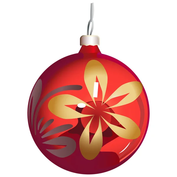 Esfera de ornamento de árvore de Natal — Vetor de Stock