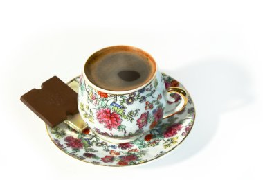 Hot coffee and small choc clipart