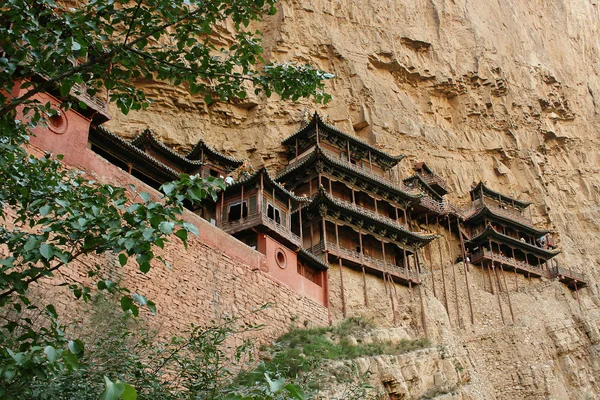 掛かる寺院、中国 ストック写真