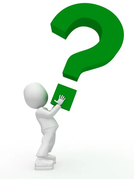 Green questions — Stock Photo, Image