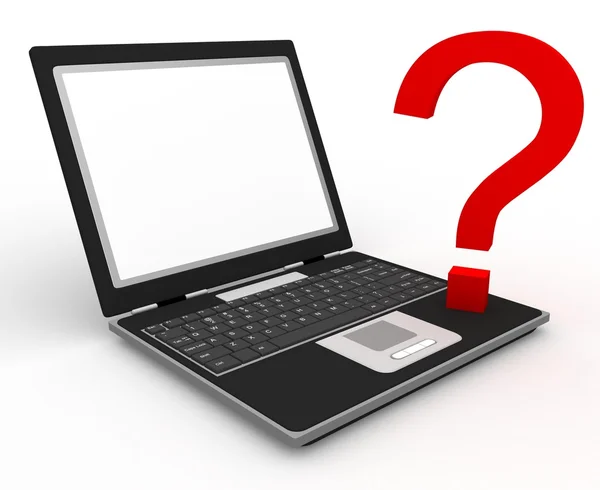 La tua domanda & laptop — Foto Stock