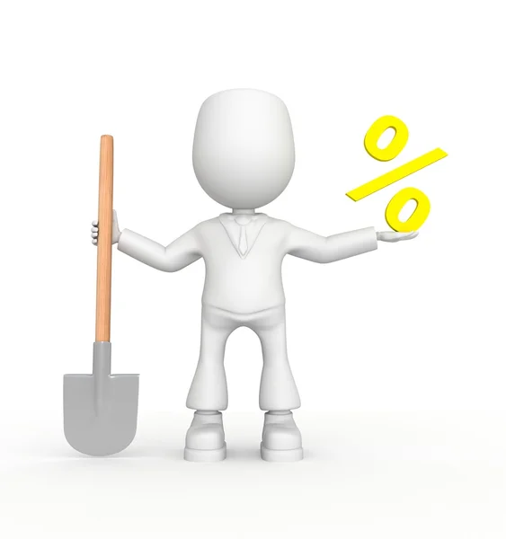 Discounts on shovels — Stock Photo, Image