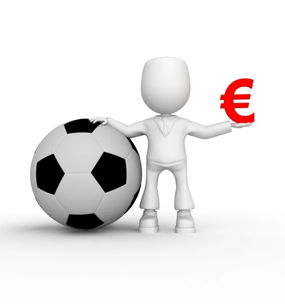 Soccer match in euro zone — Stock Photo, Image