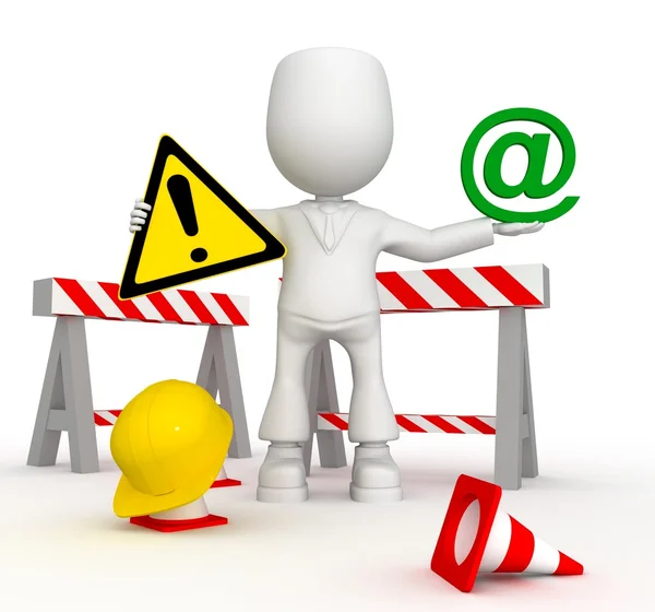 Work in email zone — Stock Photo, Image