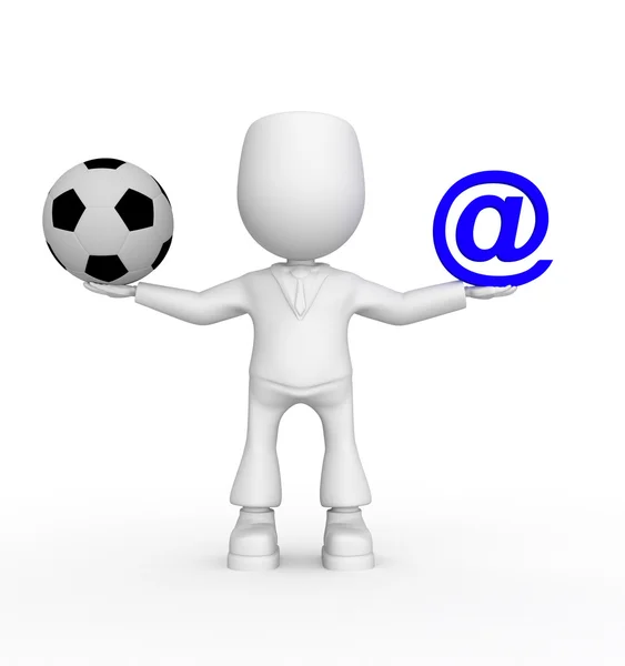 Soccerballmail — Stockfoto