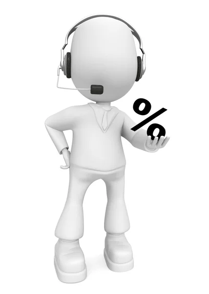 Call me to now your percent) — Stock Photo, Image
