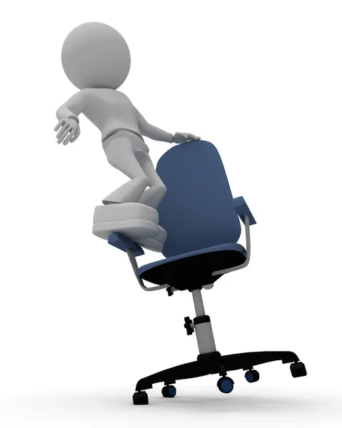 Persons breaks chair — Stock Photo, Image