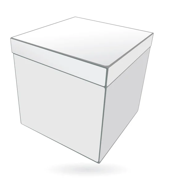 Біла коробка . — стоковий вектор