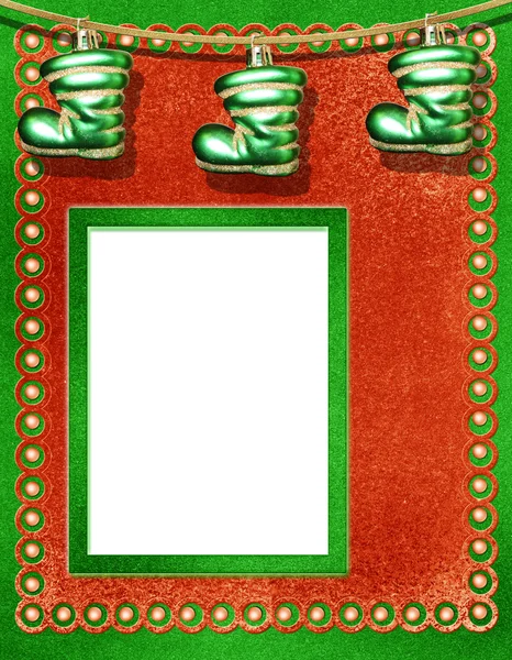 Frame for photo on winter background — Stock Photo, Image