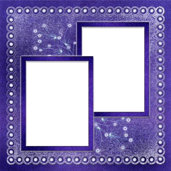 Frames for photo on winter background — Stock Photo, Image