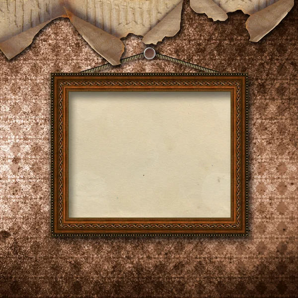 Wood frame for photo — Stock Photo, Image