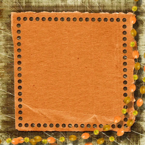 Moldura de papel Grunge no estilo scrapbooking — Fotografia de Stock