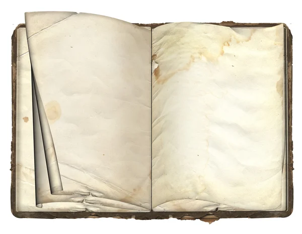 O velho livro sobre o fundo isolado — Fotografia de Stock
