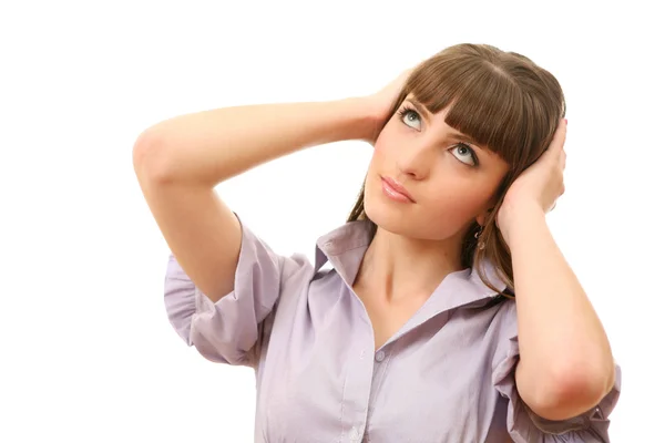 stock image The girl on a white background