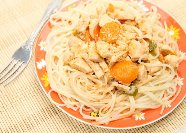 stock image Macaroni with meat