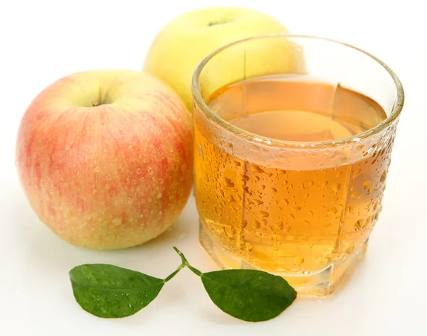 Juice och äpplen — Stockfoto