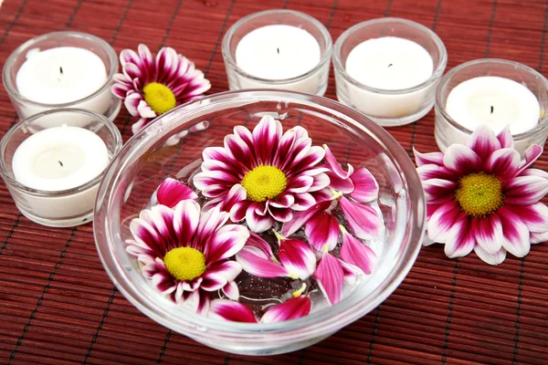 촛불과 꽃 로열티 프리 스톡 이미지