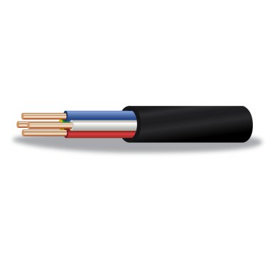 4 - wire copper cable clipart