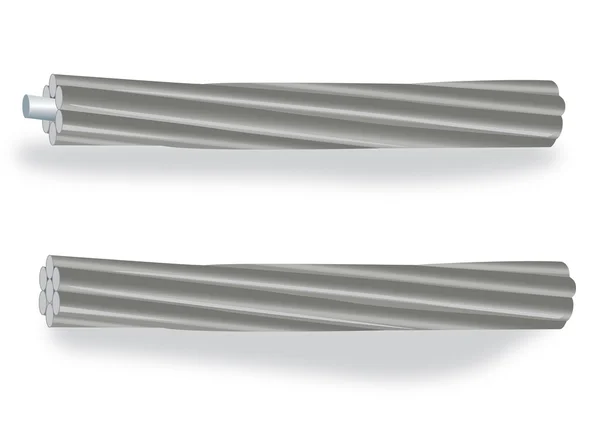 1-cable de alimentación de aluminio — Vector de stock