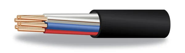 Cable de cobre — Vector de stock