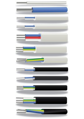 Aluminium cables clipart