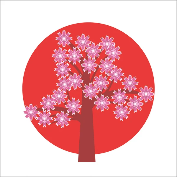 Cerezo japonés — Archivo Imágenes Vectoriales