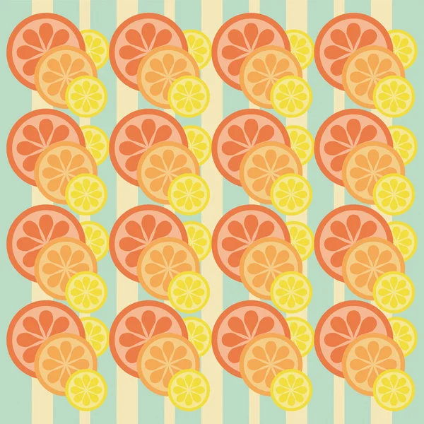 柑橘类水果与背景 — 图库矢量图片