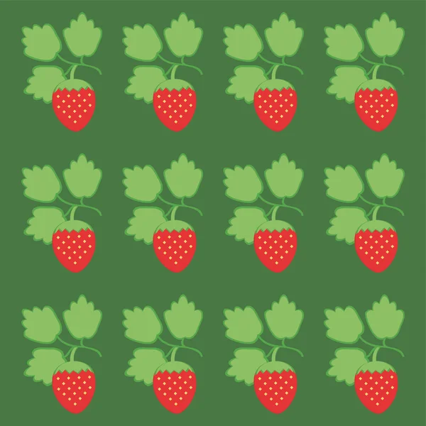 Baggrund med jordbær – Stock-vektor