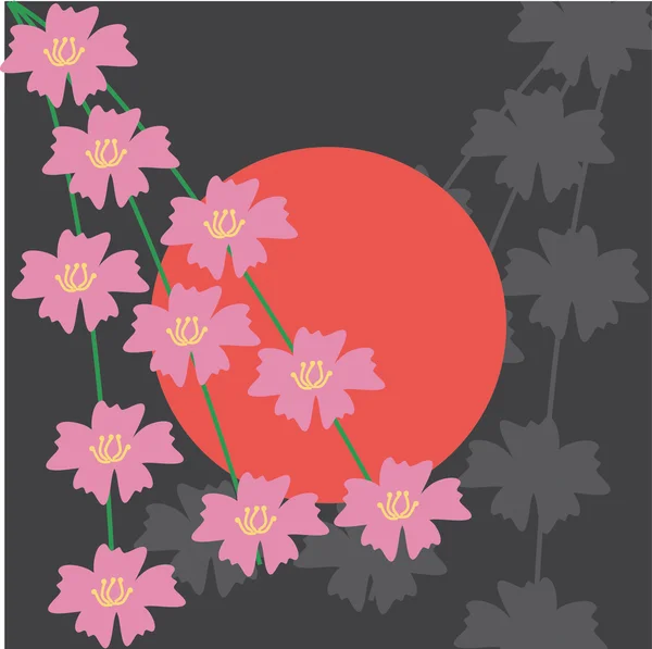 Японському стилі ілюстрація — стоковий вектор