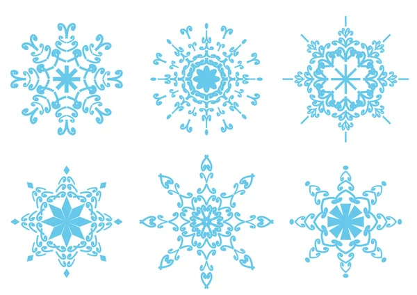 Set with snowflakes — Stock Vector