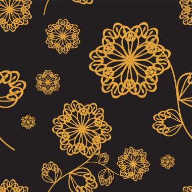 Seamless floral ornament clipart