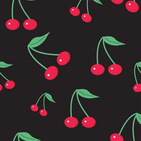 Pozadí s cherrybakgrund med körsbär — Stock vektor
