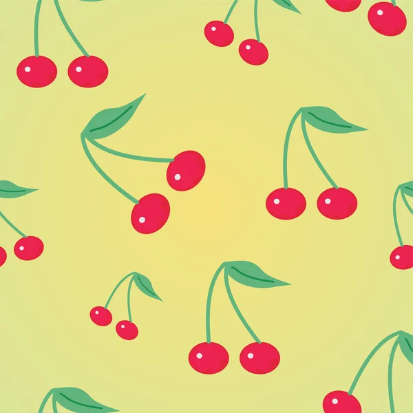Pozadí s cherrybakgrund med körsbär — Stockový vektor
