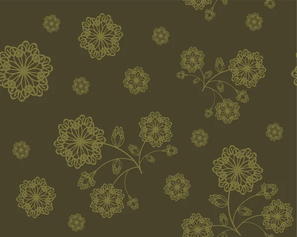 緑の花飾り — ストックベクタ