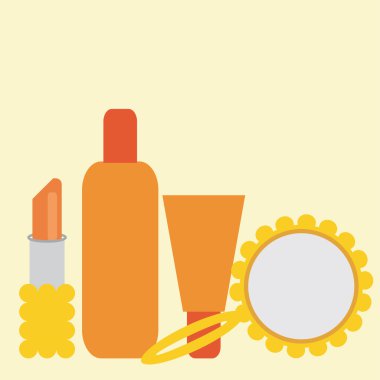 Set with cosmetics clipart